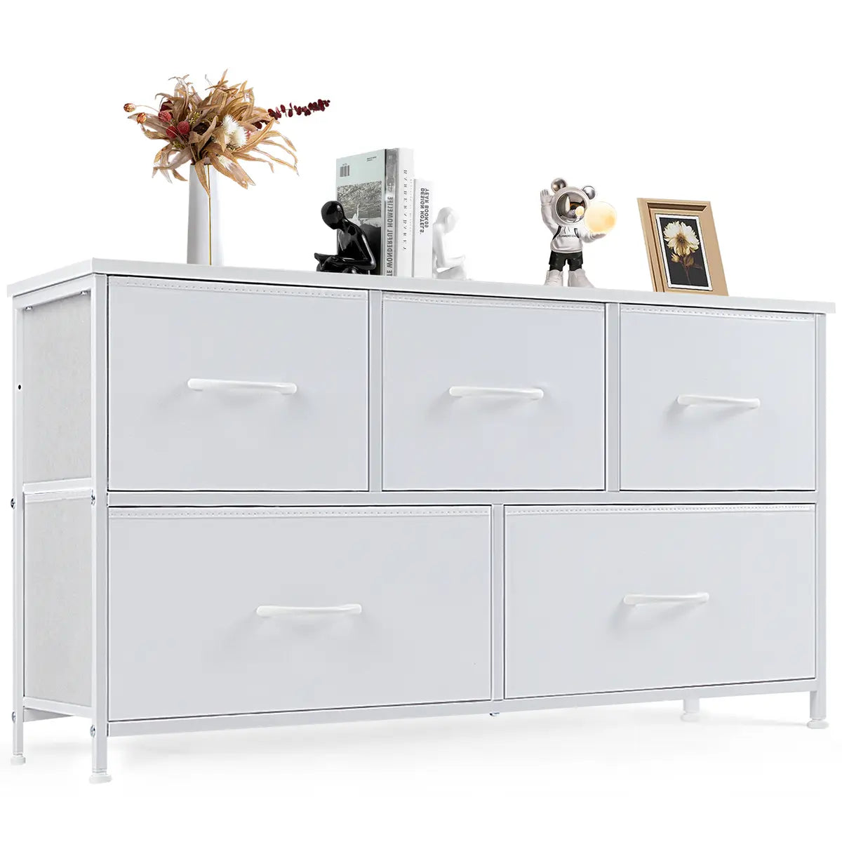 5-Drawer Fabric Dresser – Modern Bedroom Storage Organizer with Spacious Drawers