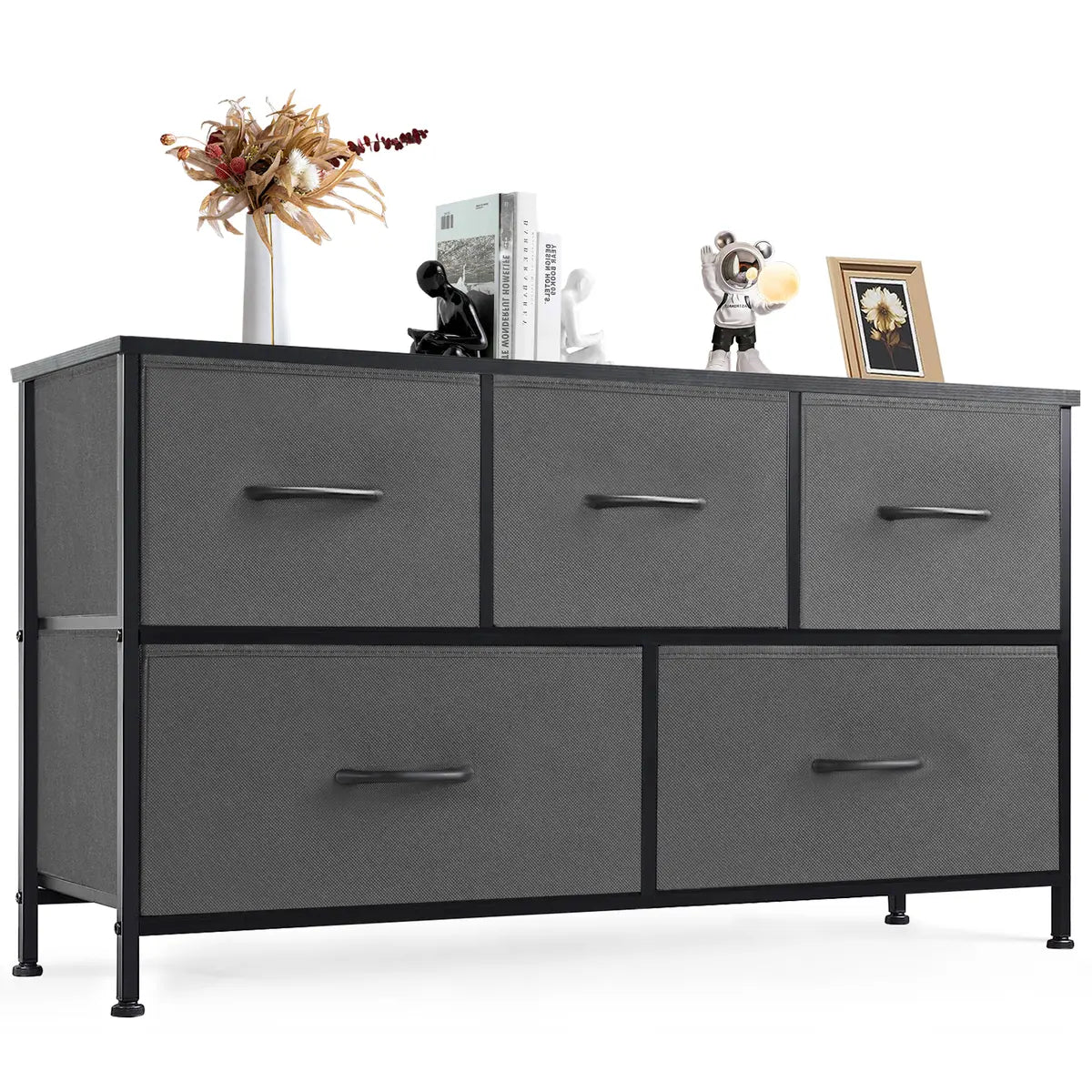 5-Drawer Fabric Dresser – Modern Bedroom Storage Organizer with Spacious Drawers