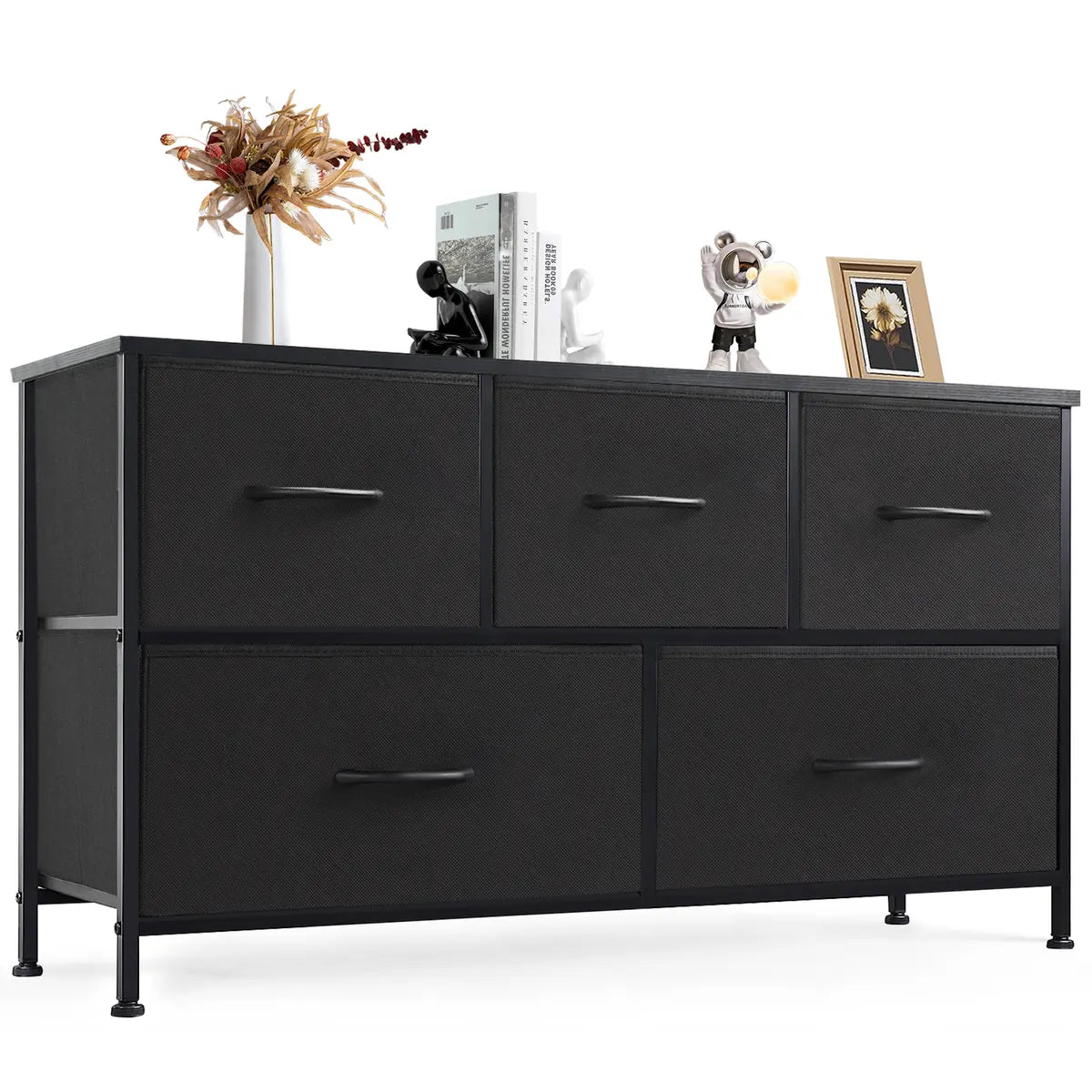 5-Drawer Fabric Dresser – Modern Bedroom Storage Organizer with Spacious Drawers