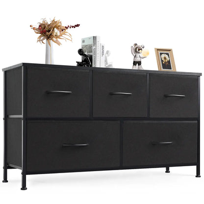 5-Drawer Fabric Dresser – Modern Bedroom Storage Organizer with Spacious Drawers