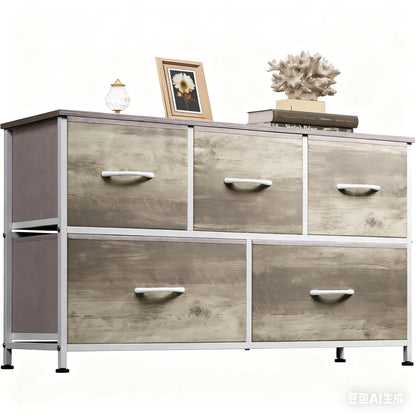 5-Drawer Fabric Dresser – Modern Bedroom Storage Organizer with Spacious Drawers